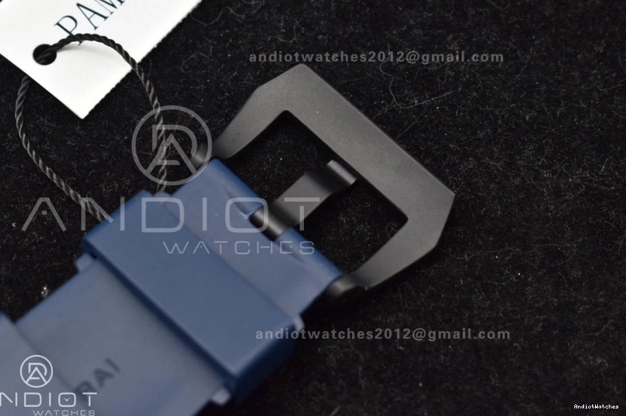 Dial W 439 Trendsetting P Best Carbotech SBF Blue 1:1 Blue Rubber Edition Strap PAM1232 on 0124